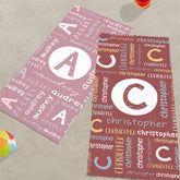 Lofaris Personalized Youthful Name Text Summer Beach Towel